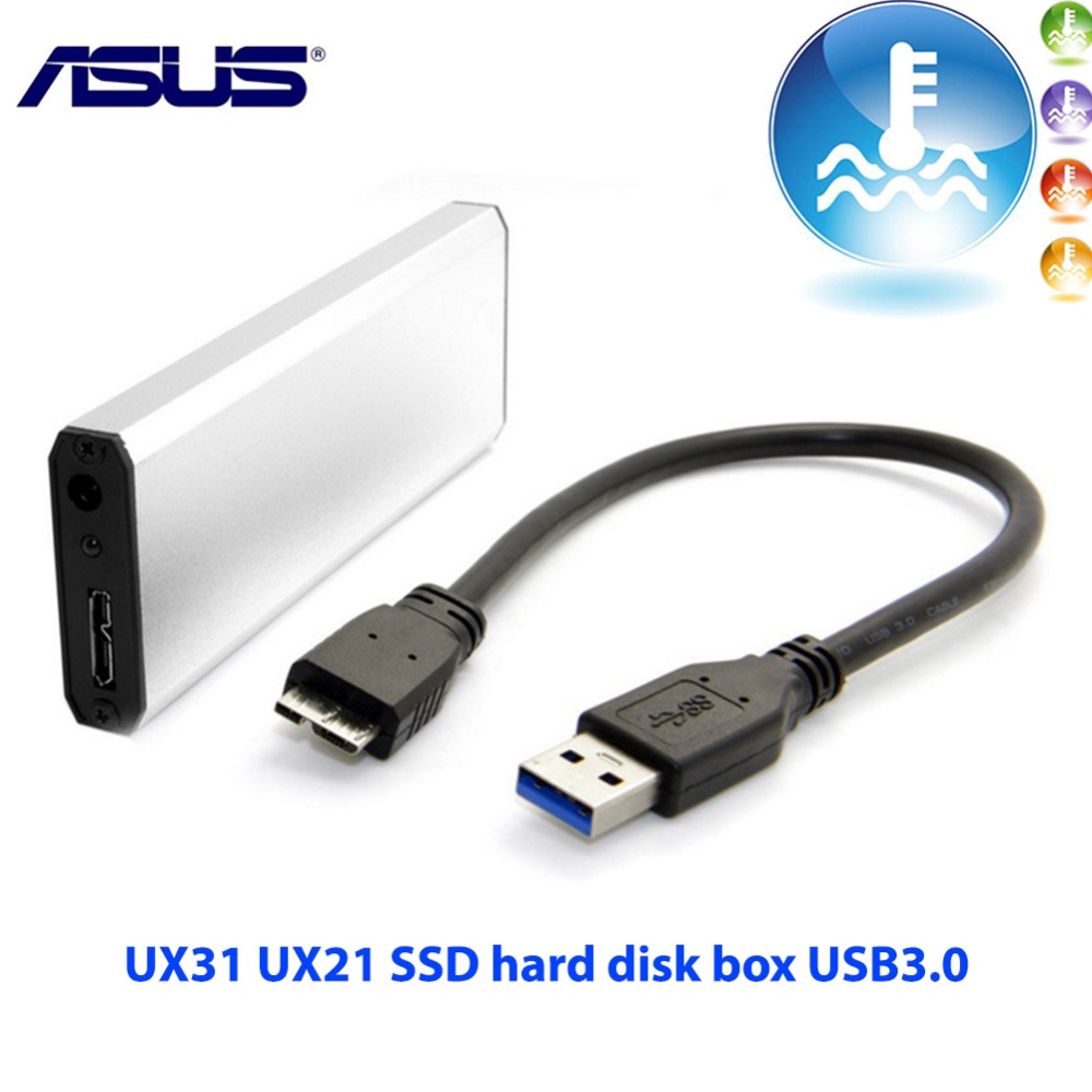 ASUS UX31 UX21 TAICHI 21 31 SSD Solid State Drive USB 3.0 Aluminum Case HDD Enclosure Silver - Image 3