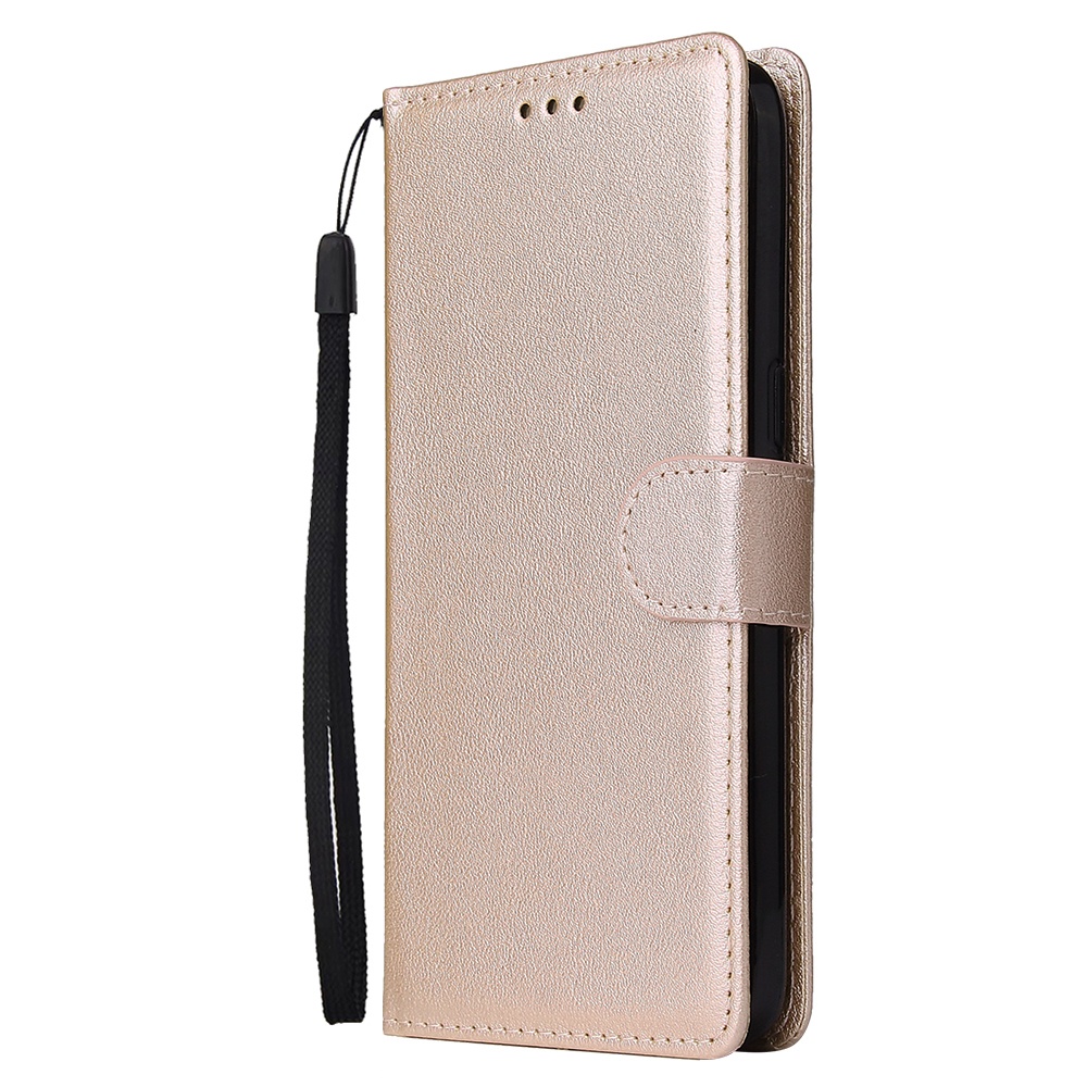 For OPPO Realme 3 Wallet-type PU Leather Protective Phone Case with Buckle & Card Position Gold - Image 3