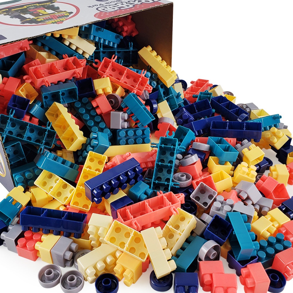 Big Size DIY Construction Compatible Building Bricks Plastic Assembly Accessories Blocks Toys 520PCS - Image 3