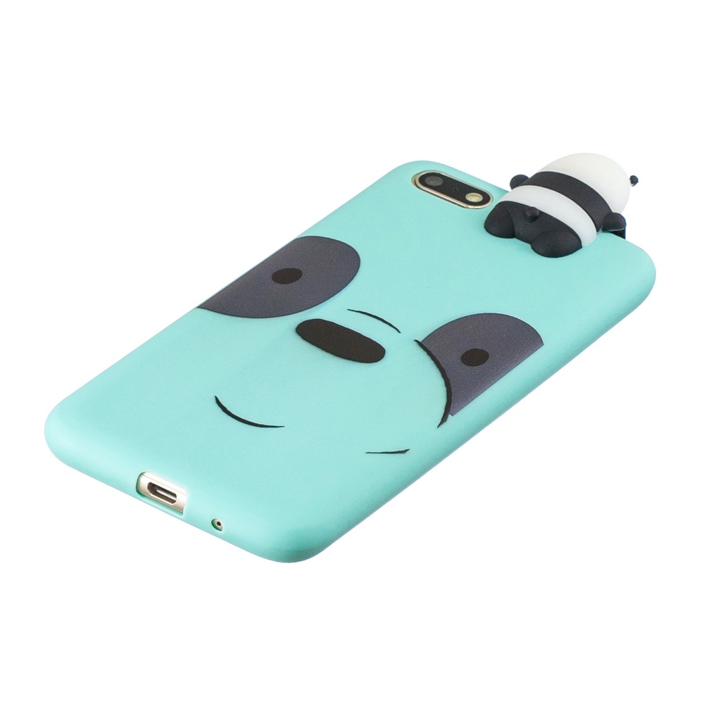 For HUAWEI Y5 2018 3D Cute Coloured Painted Animal TPU Anti-scratch Non-slip Protective Cover Back Case Light blue - Image 3