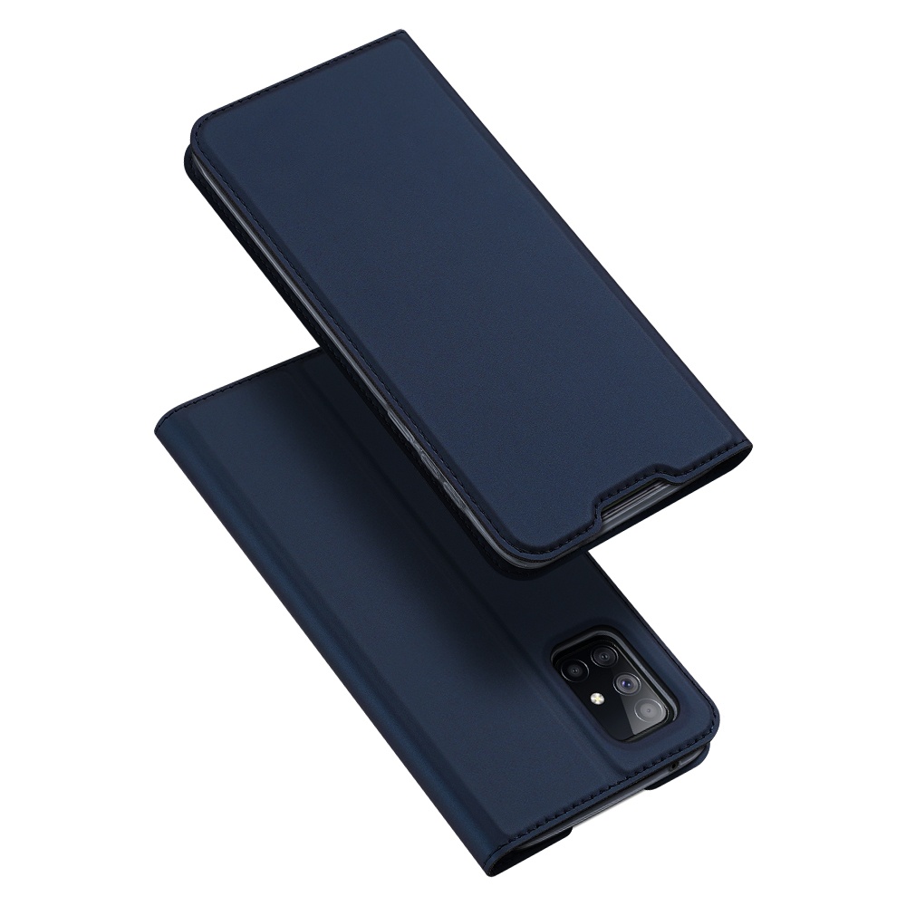 DUX DUCIS For Samsung A71 5G Leather Mobile Phone Cover Magnetic Protective Case Bracket with Cards Slot Royal blue - Image 3