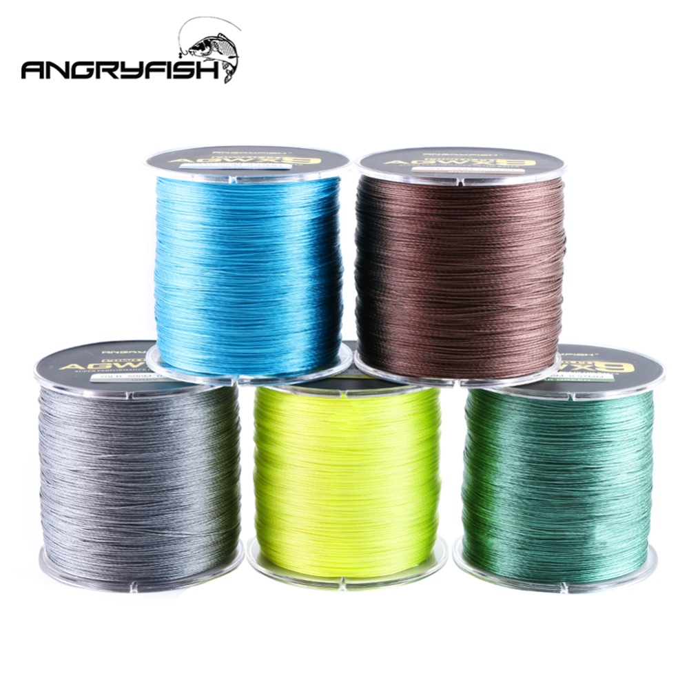 ANGRYFISH Diominate X9 PE Line 9 Strands Weaves Braided 500m/547yds Super Strong Fishing 15LB-100LB Gray 0.4#: 0.10mm/15LB - Image 2