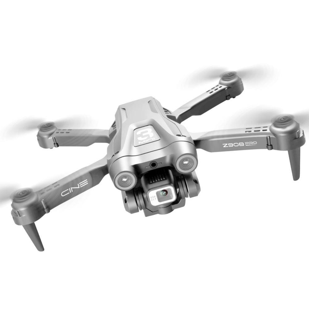 RC Aircraft 4k Obstacle Avoidance 360-Degree Rollover Optical Flow Dual Camera 4-Shaft Drone Gray 1 Batteries - Image 3