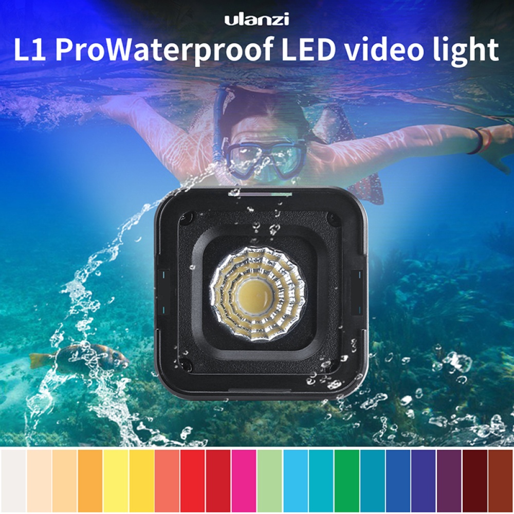 Ulanzi L1 Pro Waterproof Dimmable Mini LED Light for Gopro DSLR Dji Gimbal Versatile Camping Cycling Lighting black - Image 3