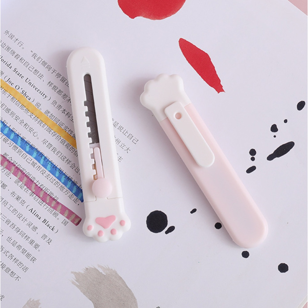 Art Cutter Cartoon Claw Shape Student Paper Blade Diy Tools Stationery School Supplies Pink - Image 2