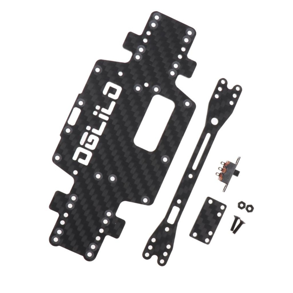 Wltoys K969 K979 K989 K999 P929 P939 1:28 RC Car Spare Parts Upgraded Carbon Fiber Chassis Bottom Low Body Shell 1;28 - Image 3