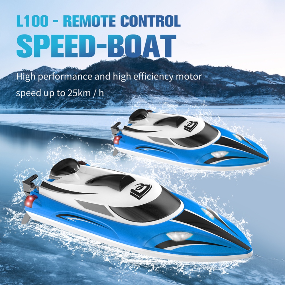 Bllrc L100 Remote Control Boat Model High-horsepower High-speed Speedboat Steamer Electric Racing Yacht Water Toy Children Gifts Blue - Image 3