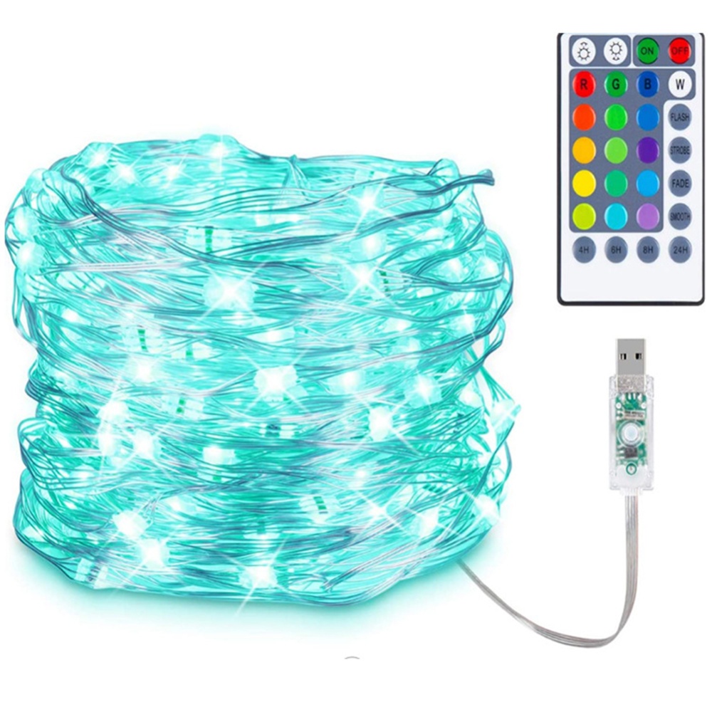 Copper Wire Light String 16-color Rgb Remote Control Lamp Strip For Home Festival Decoration