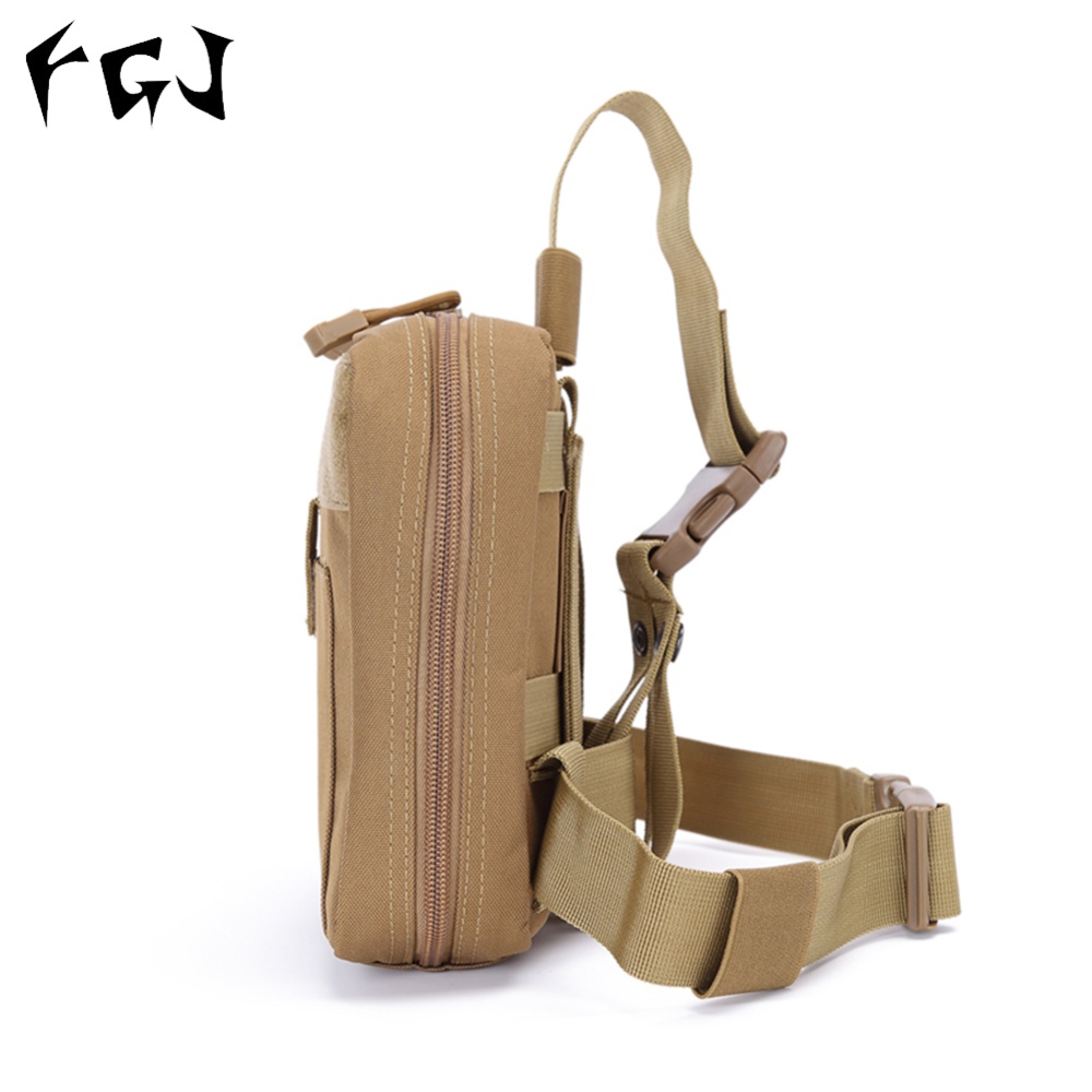 FGJ Outdoor Molle Medical First Aid Bag Multifunctional Emergency Camping ArmyGreen_One size - Image 2