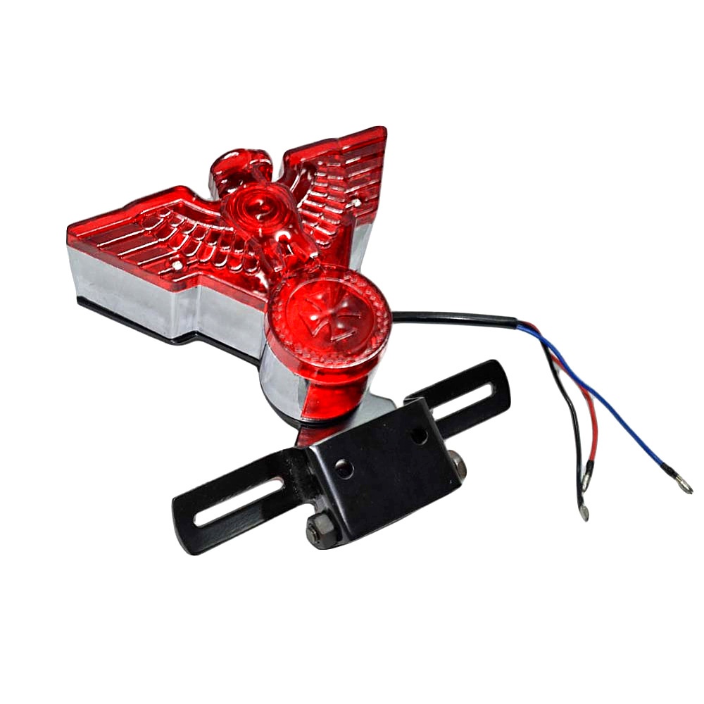 Universal LED Taillight Eagle Brake Stop Lamp Motorcycle Retro Tail Light As shown - Image 2