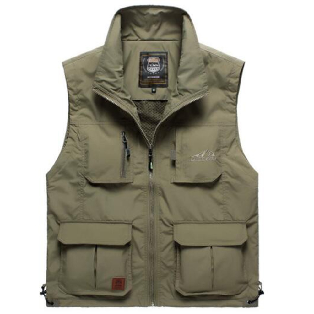 Outdoor Fishing Vest Quick-drying Breathable Mesh Jacket for Photography Hiking Navy_L - Image 2