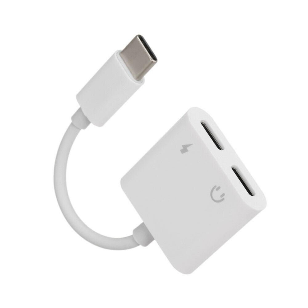 C to Dual Digital Audio Headset Adapter for Google iPad Pro white - Image 3