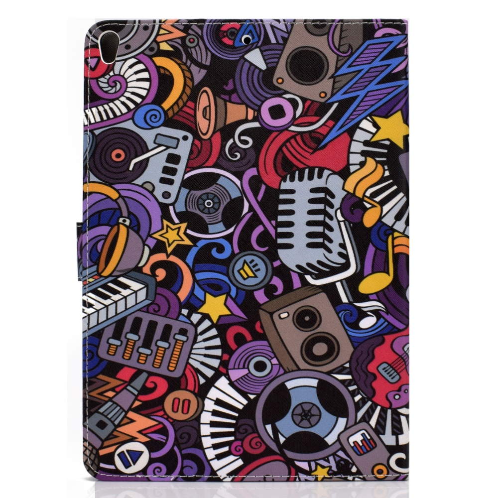 For iPad 10.5 2017/iPad 10.2 2019 Laptop Protective Case Color Painted Smart Stay PU Cover with Front Snap Graffiti - Image 3