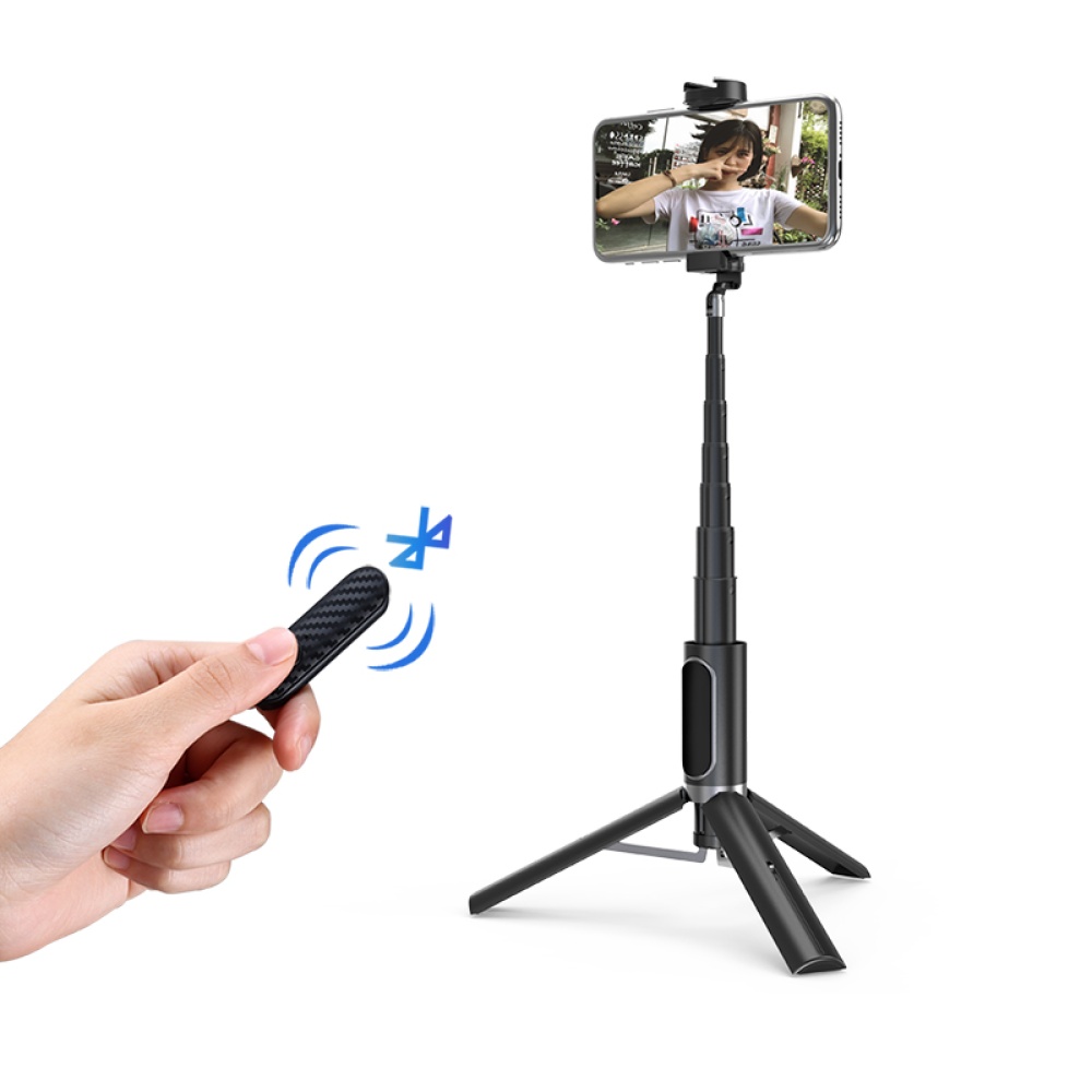 Universal Plastic Extension Bluetooth Selfie Stick for Huawei Xiaomi Smart Phone black - Image 3