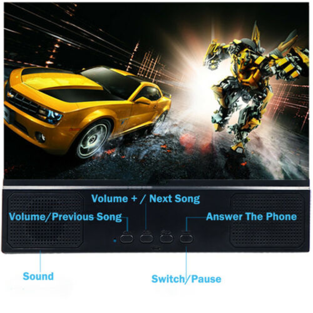 12 inch Mobile Phone Screen Amplifier Bracket with Bluetooth Speaker Big Audio Stand as shown - Image 3