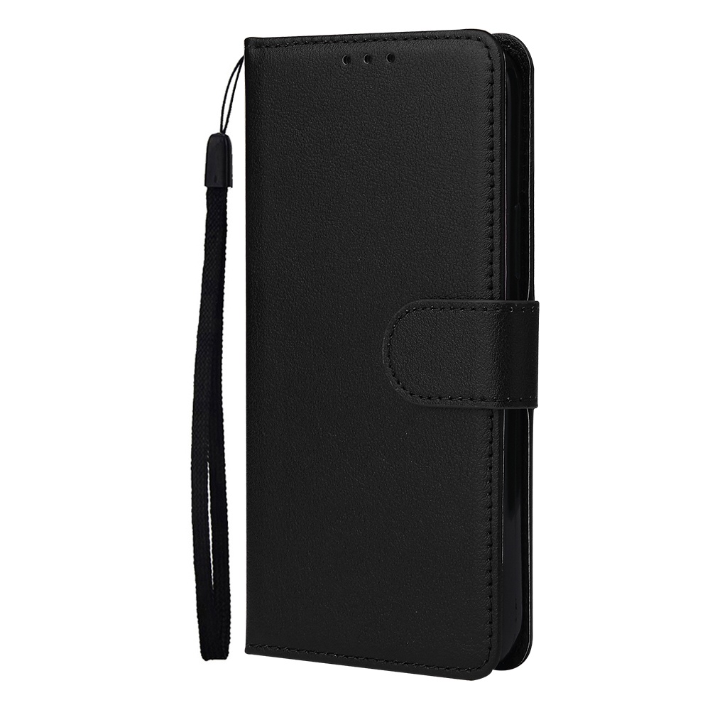 For Iphone 12 5.4 inch/6.1 inch/ 6.7 inch PU Leather Three-card Photo Frame Front Buckle Mobile Phone shell black - Image 3