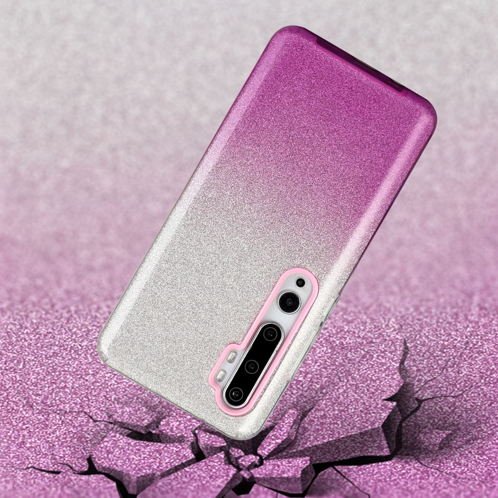 For XIAOMI CC9E/A3/10/10 PRO/K20/K20 pro Phone Case Gradient Color Glitter Powder Cover with Airbag Bracket purple - Image 3