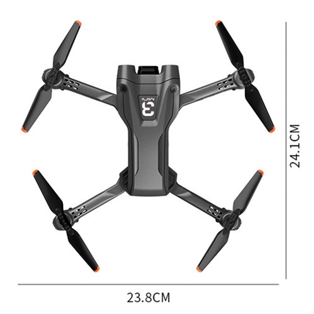 RC Aircraft 4k Obstacle Avoidance 360-Degree Rollover Optical Flow Dual Camera 4-Shaft Drone Black 2 Battery - Image 3