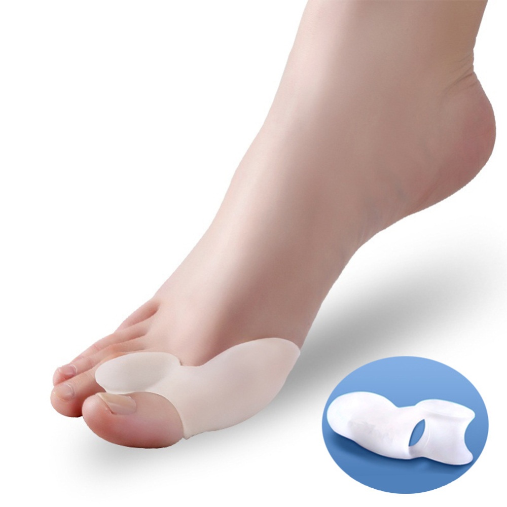 Hallux Valgus Guard Soft Silicone Corrector Separator Bunion Pain Protection Feet Straightener for Man Woman white - Image 2