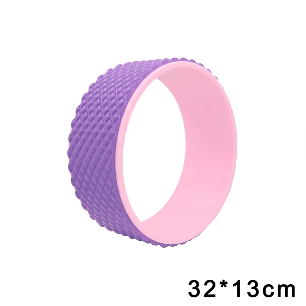 Yoga Pilates Circle Fitness Roller Wheel For Back Training Tool Slimming Magic Waist Shape Ring Pink purple - Image 2