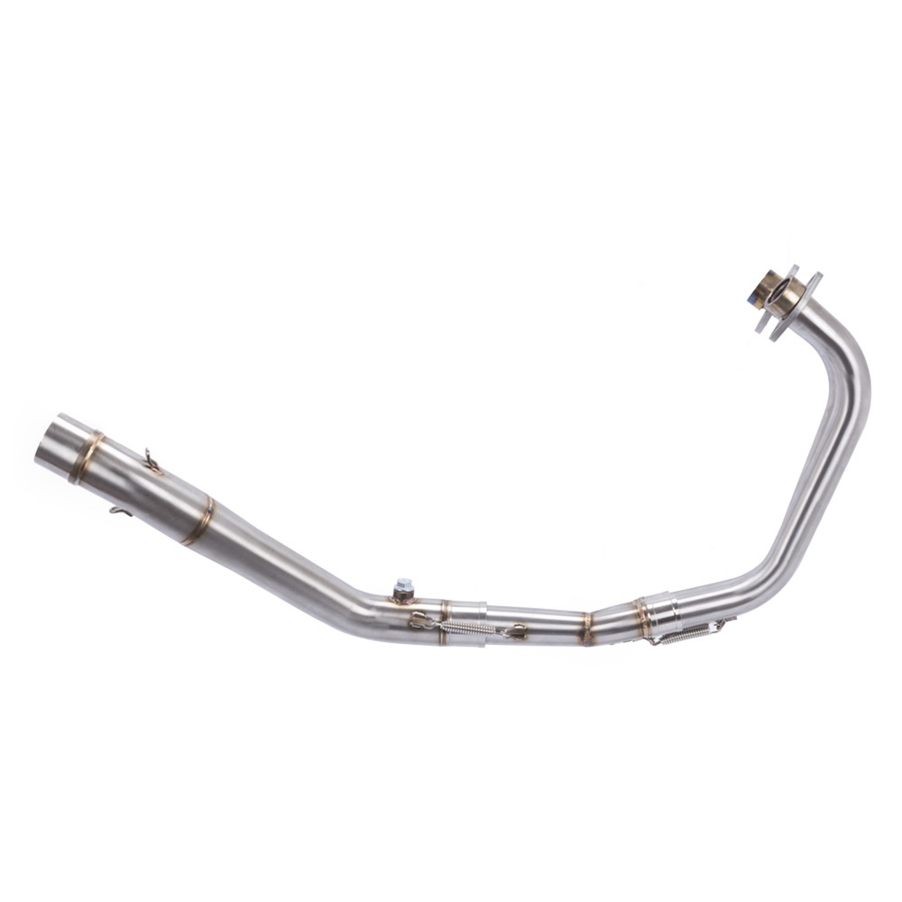 Motorcycle Middle Pipe Full System Exhaust Slip-On for Yamaha MT03 MT-03 YZF R3 R25 YZF-R3 Silver - Image 3