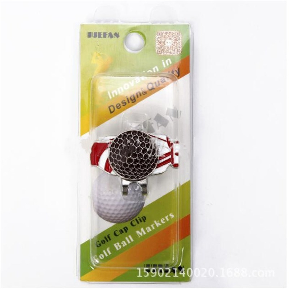 Golf Ball Clip Delicate Craft Markers Unique Markings Cap red - Image 2