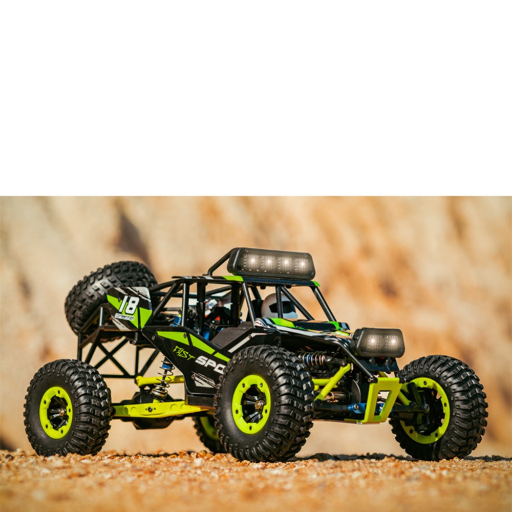 1:12 Off-road Drift Remote Control Car Toy 540 Brush Motor 2.4g Four-wheel Drive High-speed 7.4v Powerful Batteries Vehicle Model Green - Image 3