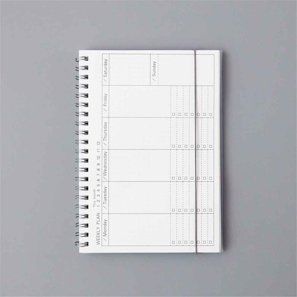 Daily Weekly Monthly Planner Notebook Creative Spiral Agenda Stationery 32K - Image 2