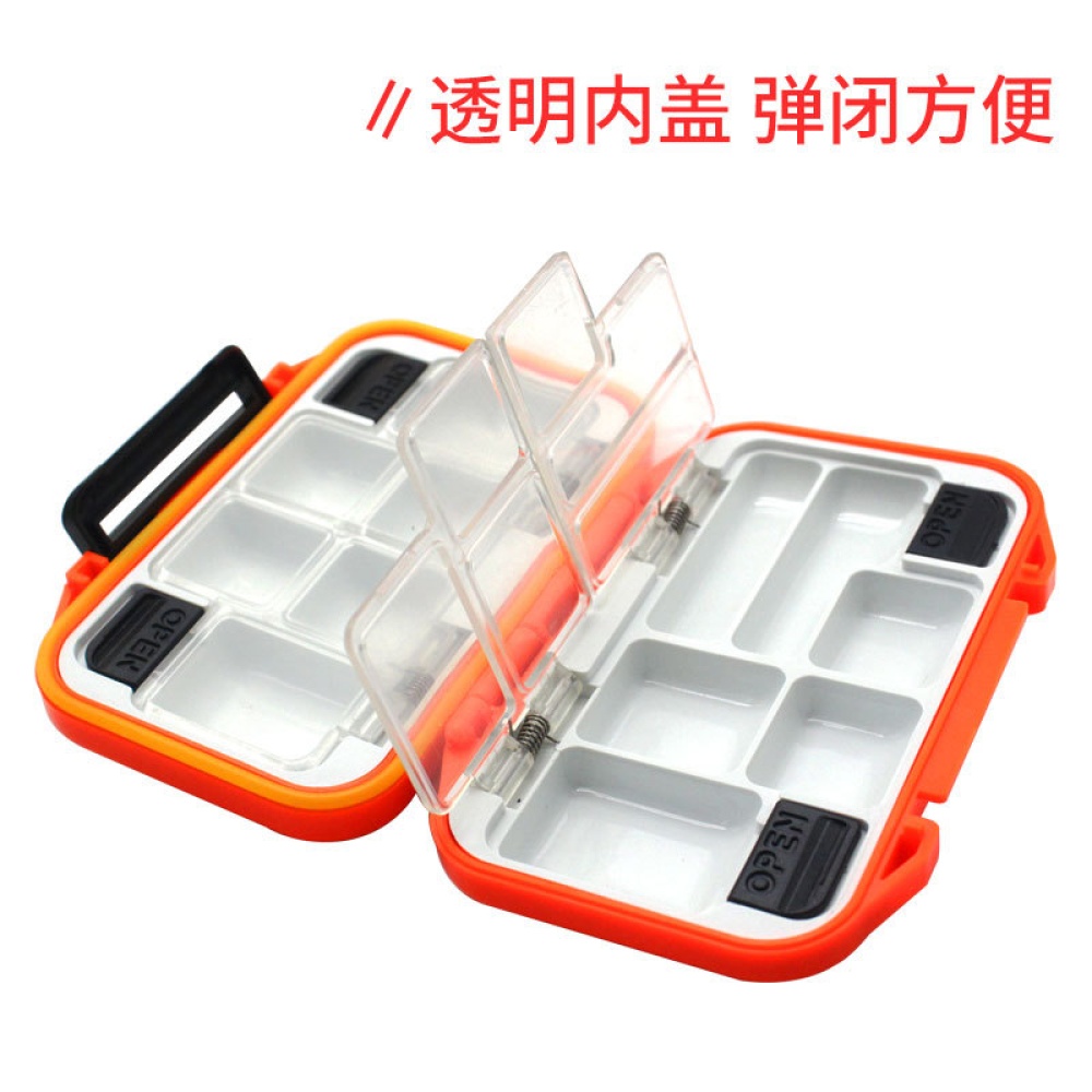 Fishing Storage Box Waterproof Lure Gear Accessories Medium black - Image 2