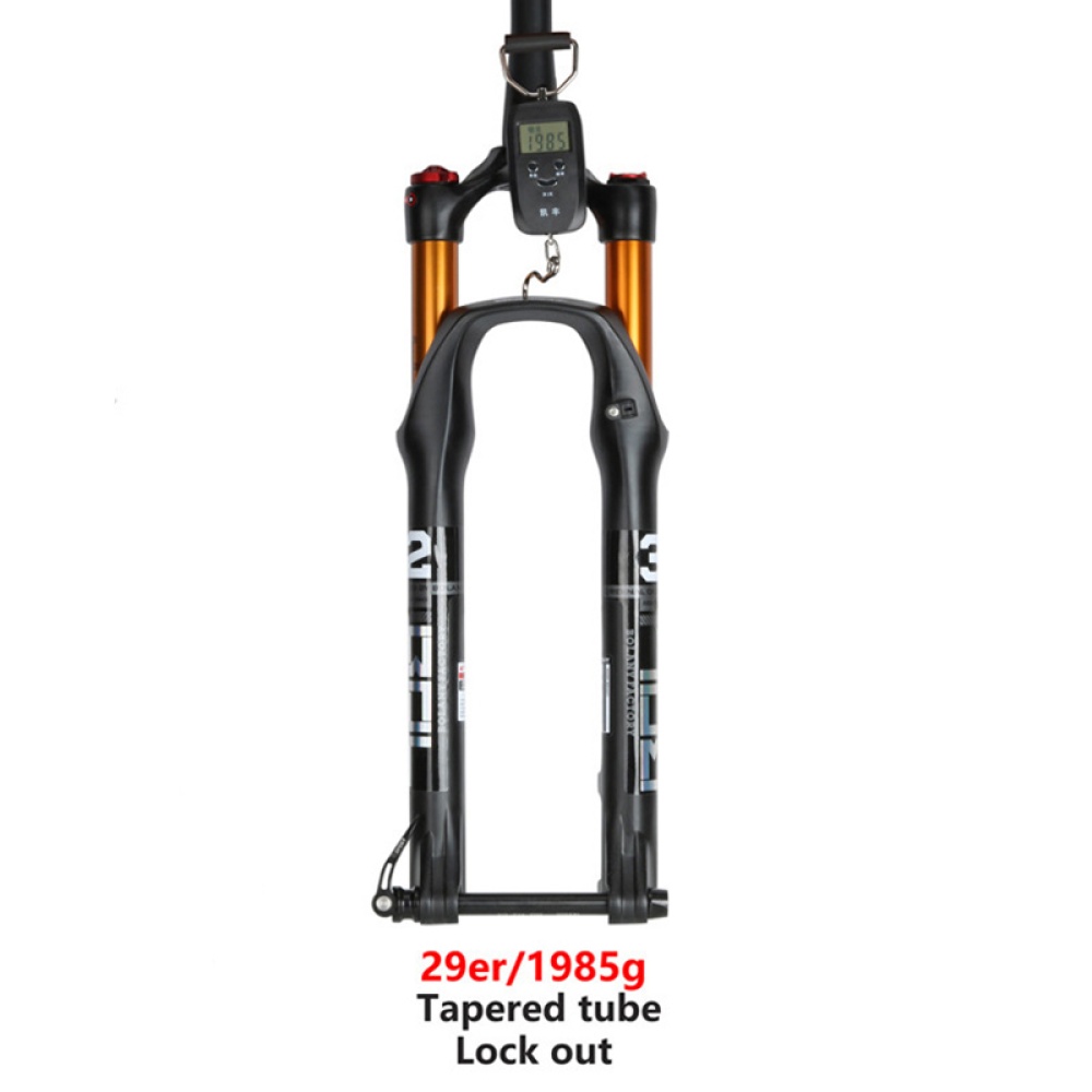 BOLANY MTB Front Fork 27.5/29inch Suspension Lock Straight Tapered Magnesium Alloy Thru Axle Bicycle Accesorios 27.5 inches_as shown - Image 2