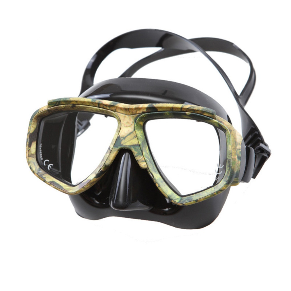 HD Silicone Diving Snorkeling Goggles Masks Dive Gear Scuba Mask camouflage_free size - Image 2