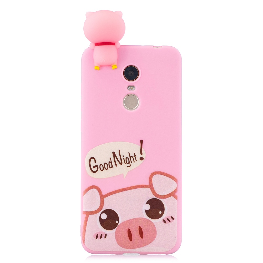 For Redmi 8/8A/5/Note 8T Mobile Phone Case Cute Cellphone Shell Soft TPU Cover with Cartoon Pig Duck Bear Kitten Lovely Pattern Rose - Image 3