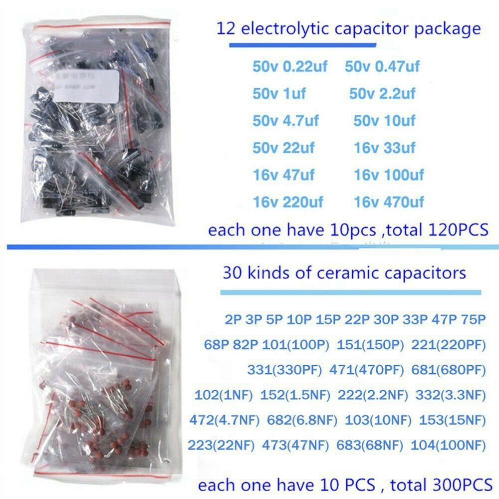 1390pcs Electronic Components LED Diode Transistor Capacitor Resistance Kit 1390pcs/ set of electronic components - Image 3