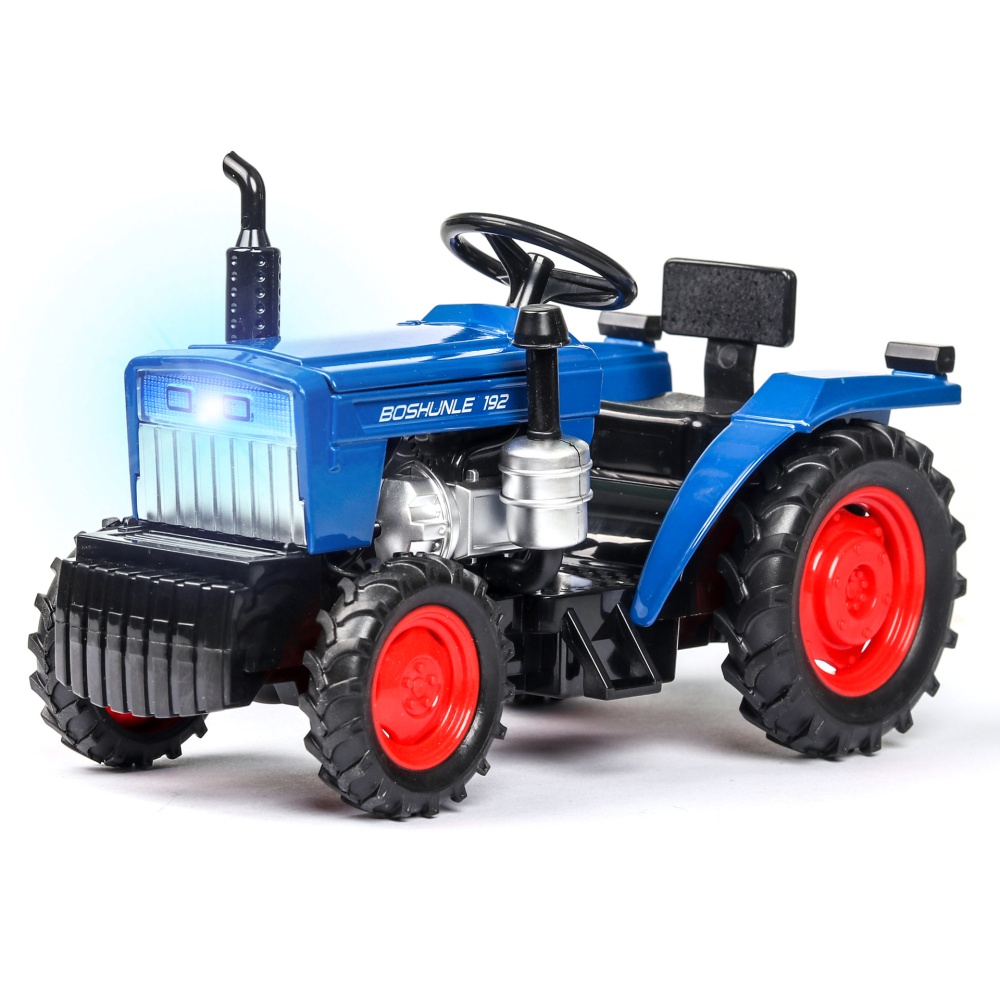 1:32 Simulation Farm Tractor Car Model Light Sound Effect Doors Open Alloy Pull Back Auto Toy Gift Collection red - Image 3