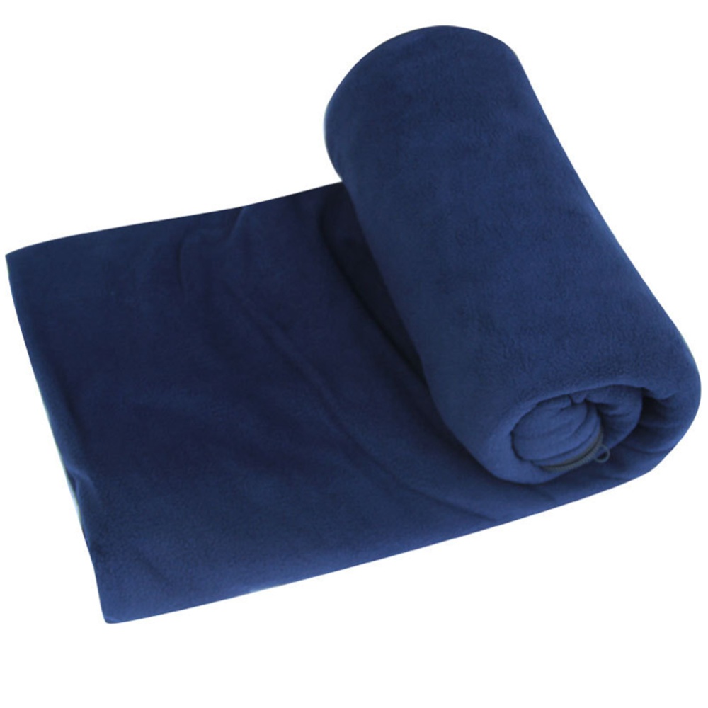 Portable Ultra-light Polar Fleece Sleeping Bag Outdoor Camping Tent Bed Travel Warm Liner Navy_185*80 - Image 3