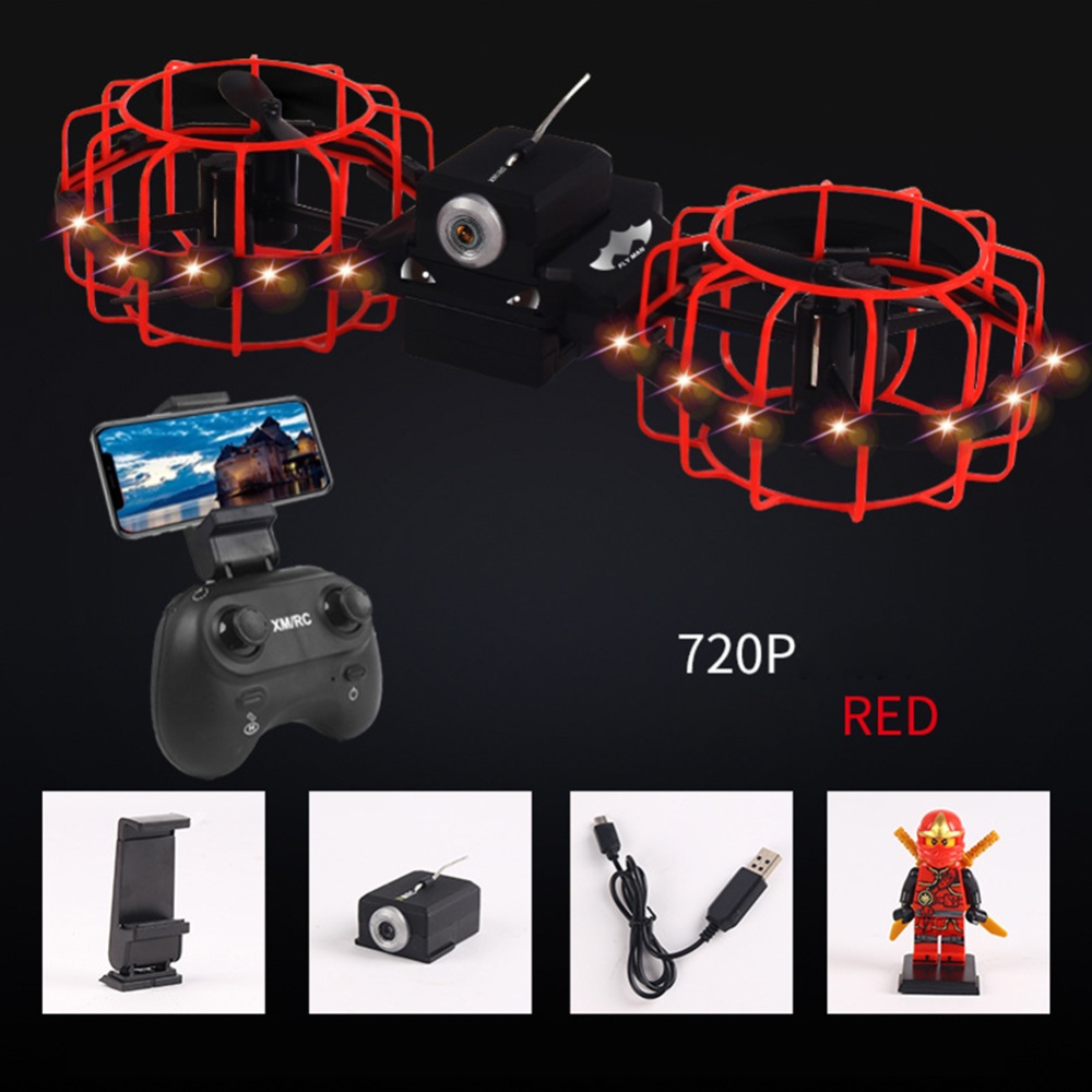 Gesture Remote Control Quadcopter Real-time Aerial Mobile Phone Tumbling Fixed High Combat Drone Red 720P aerial version - Image 3