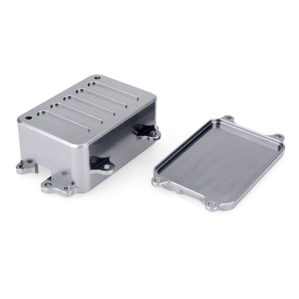 Metal Receiver Case ESC Box for 1/10 RC Crawler Car Axial SCX10 RC4WD D90 D110 Upgrade Parts Silver - Image 3