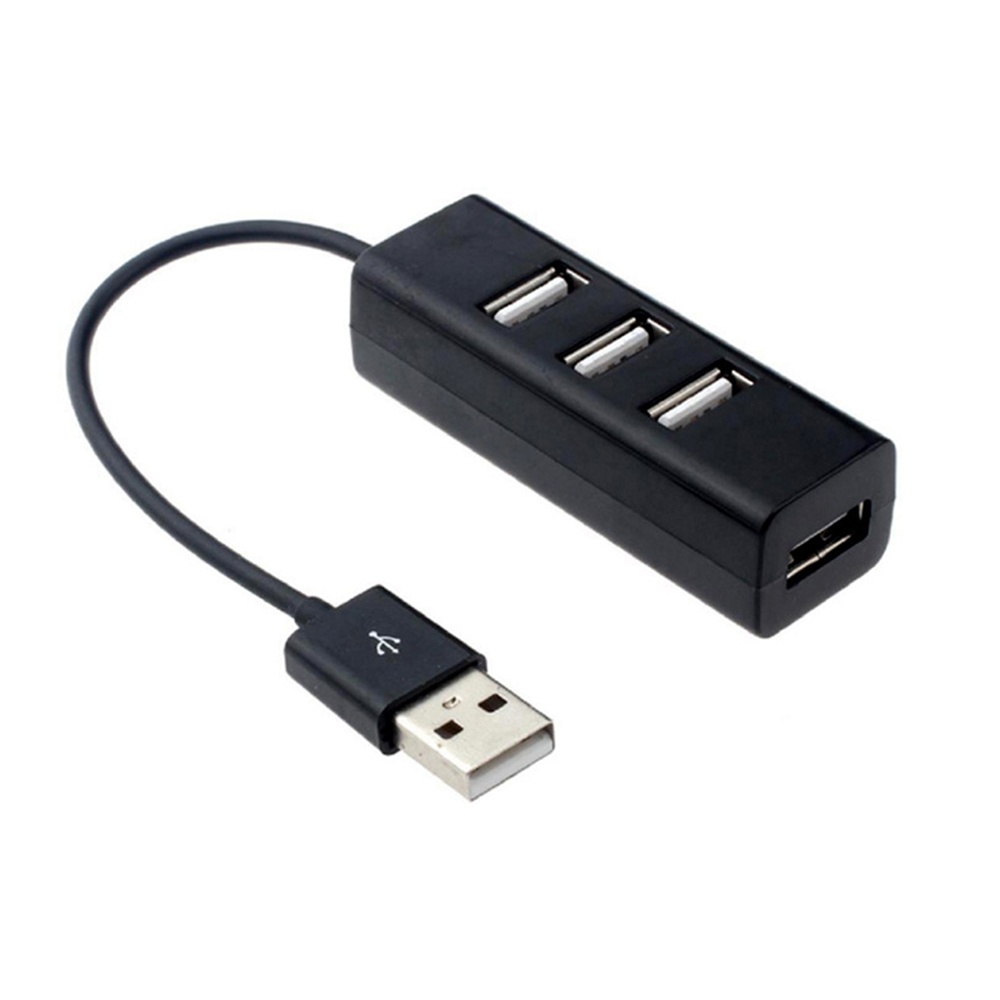 High Speed Converter 4port Usb 2.0 Hub Adapter with Power Switch for Gifts black - Image 3