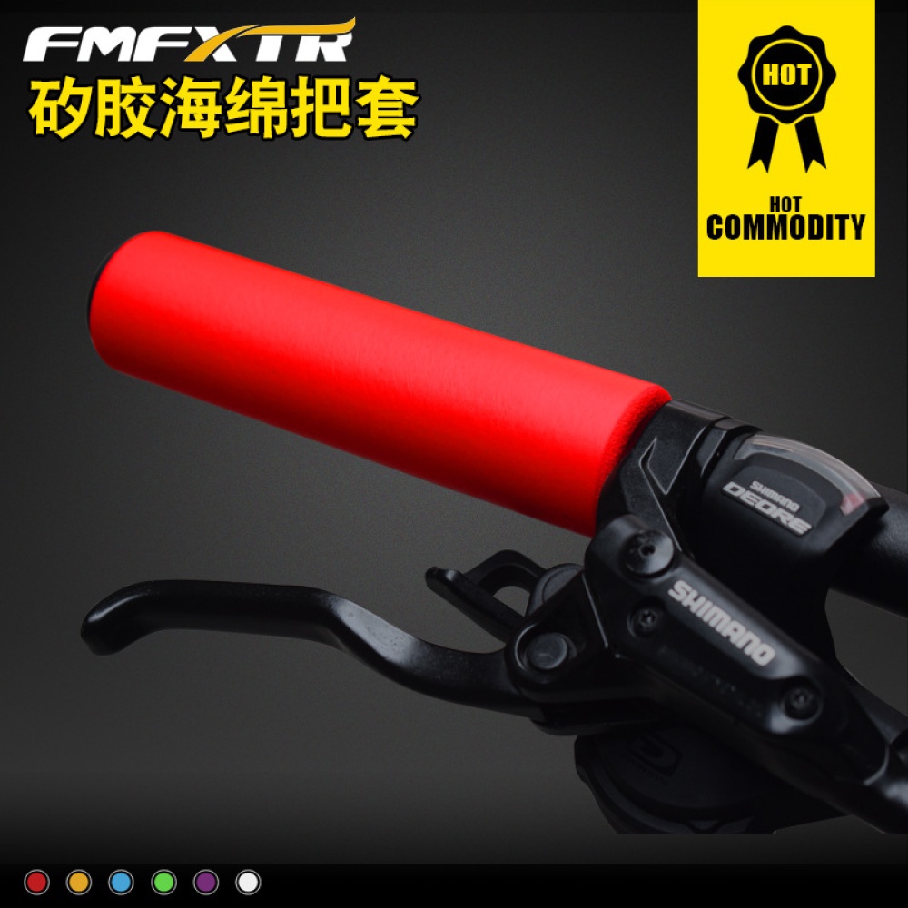 1Pair Bicycle Handlebar Grips Cover Outdoor MTB Mountain Bike Cycling Silicone Anti-slip Soft Red - Image 3