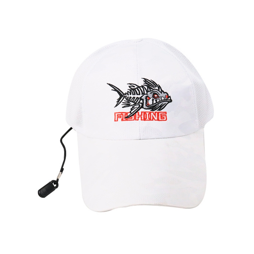 Adjustable Outdoor Sport Fishing Sunshade Mesh Breathable Fishermen Hat Baseball Cap white - Image 3