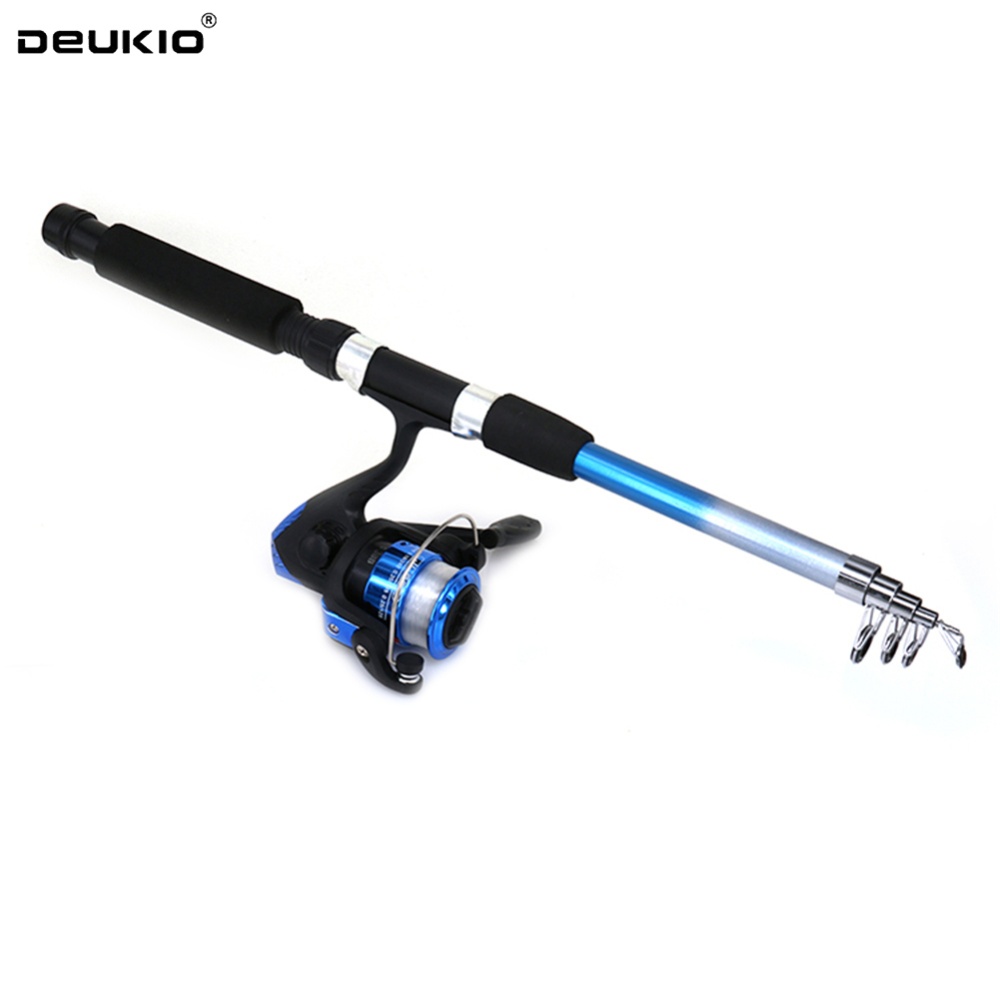 DEUKIO High Strength Scalable Fishing Rod + Spinning Reel Kit 51 Accessories Cast Boat 1.8m suit - Image 2