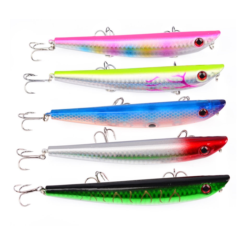 5PCS 12CM Plastic Fishing Lures Minnow Wobblers Hard Crankbait 3D Eyes Baits 5 Color Mixed colors mixed - Image 3