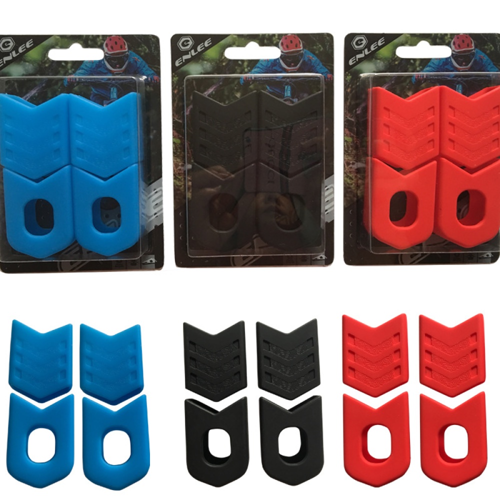 Bike Crank Protector Cover Silica Gel Bicycle Boot Protectors Crankset Protective blue - Image 3