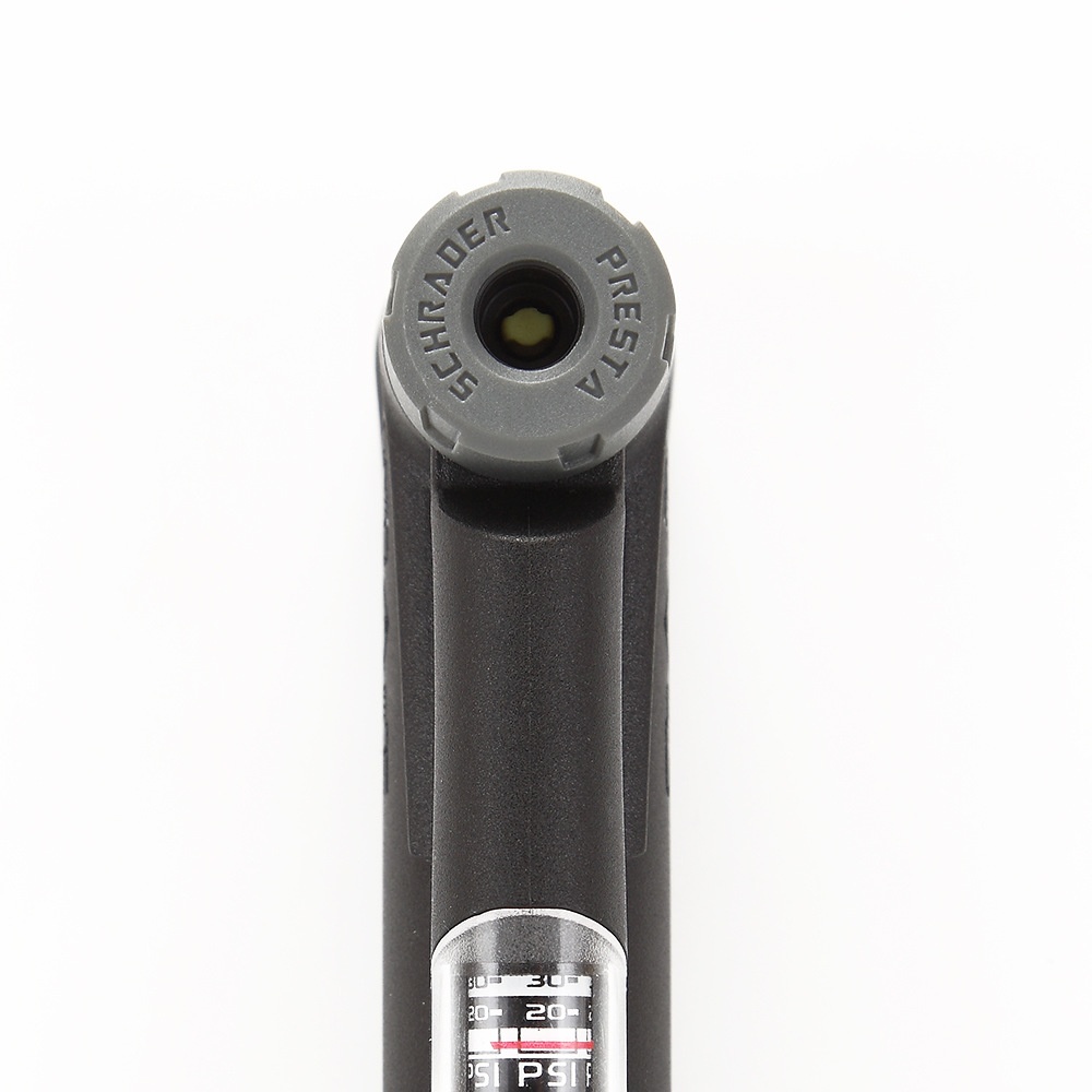 Bicycle Pump with Barometer 120psi Smart Valve for American French British Black barometer - Image 3