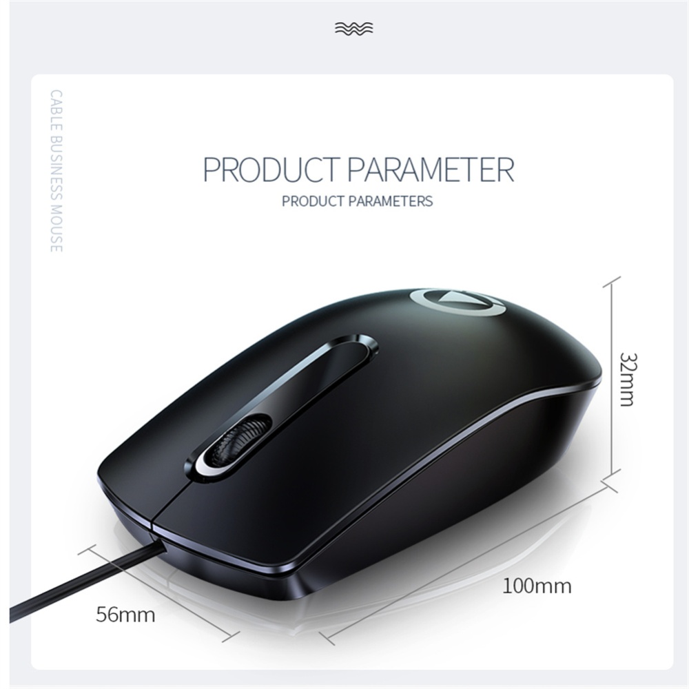 Professional G9 Office Gaming Mouse Ultra Slim Silent Mini Ergonomic Design Usb Wired Pc Laptops Notebook Accessories black - Image 2