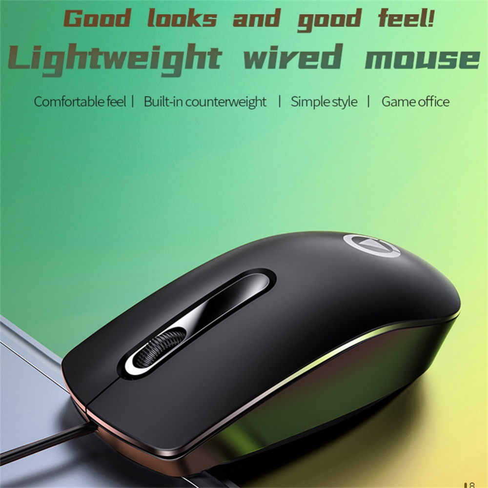 Professional G9 Office Gaming Mouse Ultra Slim Silent Mini Ergonomic Design Usb Wired Pc Laptops Notebook Accessories black - Image 3