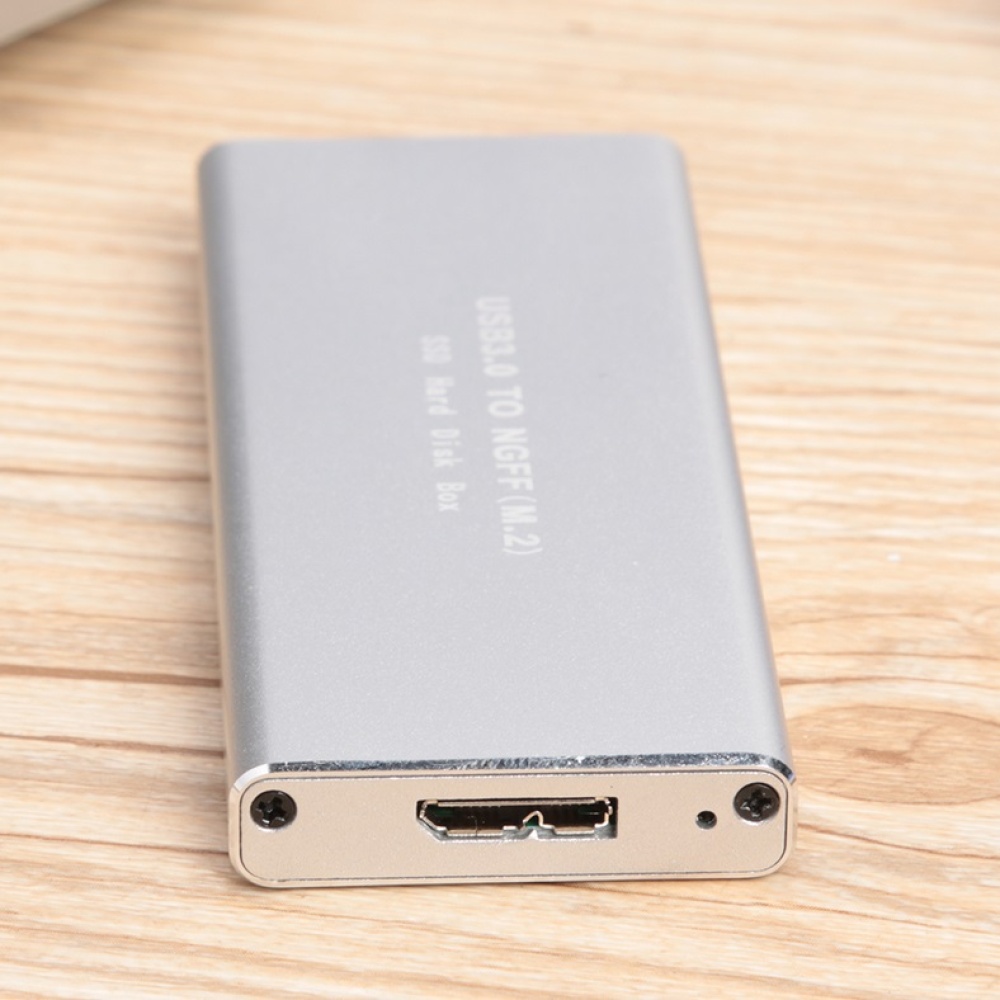 USB 3.0 M2 SSD Case USB3.0 to M.2 NGFF External Solid State Drive Enclosure Box Support 2230 2242 2260 2280 Hard Disk Silver - Image 3