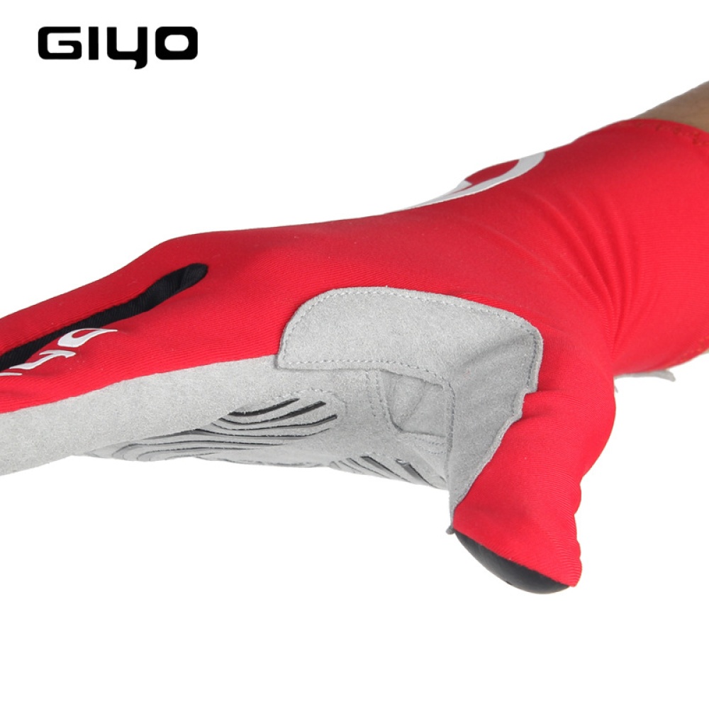 Giyo Cycling Full Finger Gloves Touch Screen Anti-slip Bicycle Bicicleta Road Bike Long Glove red_L - Image 3