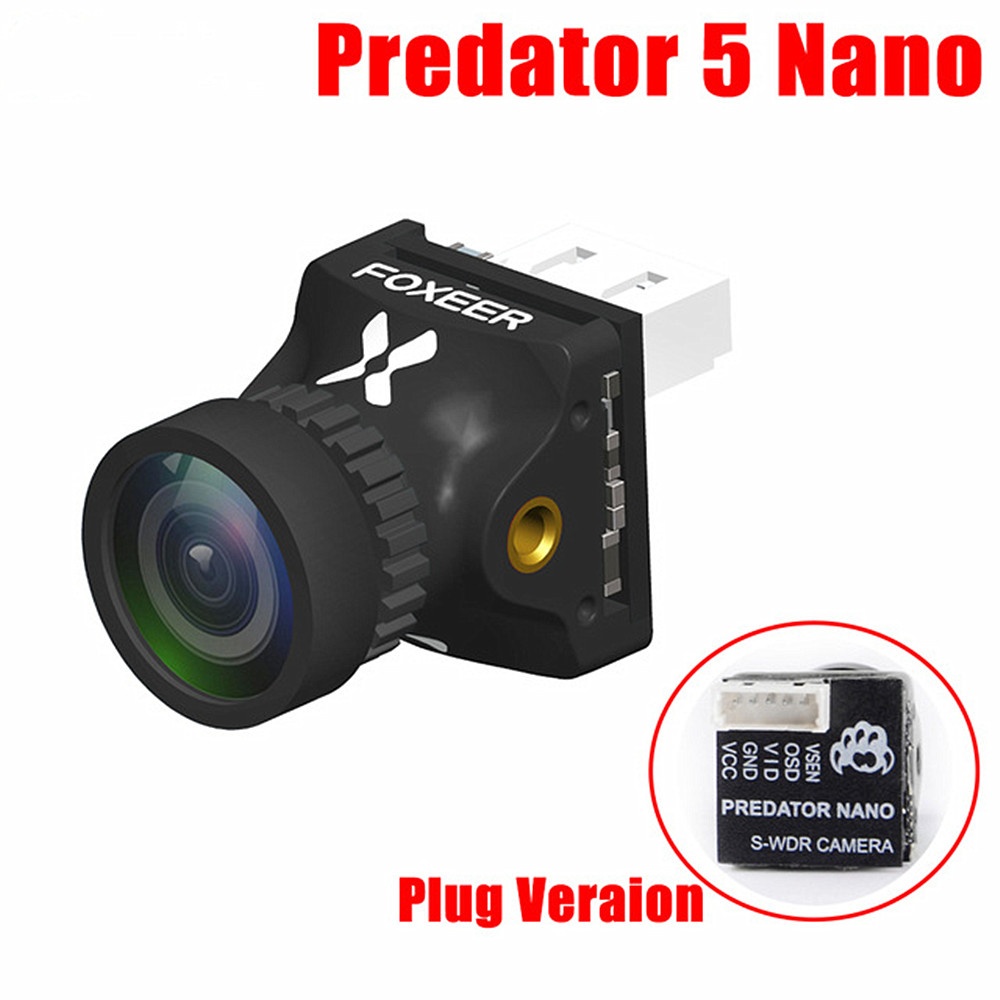 Foxeer Predator V5 Nano Full Case Racing FPV 1000TVL Camera Switchable Super WDR OSD 4ms Latency Upgraded Black interface version - Image 3