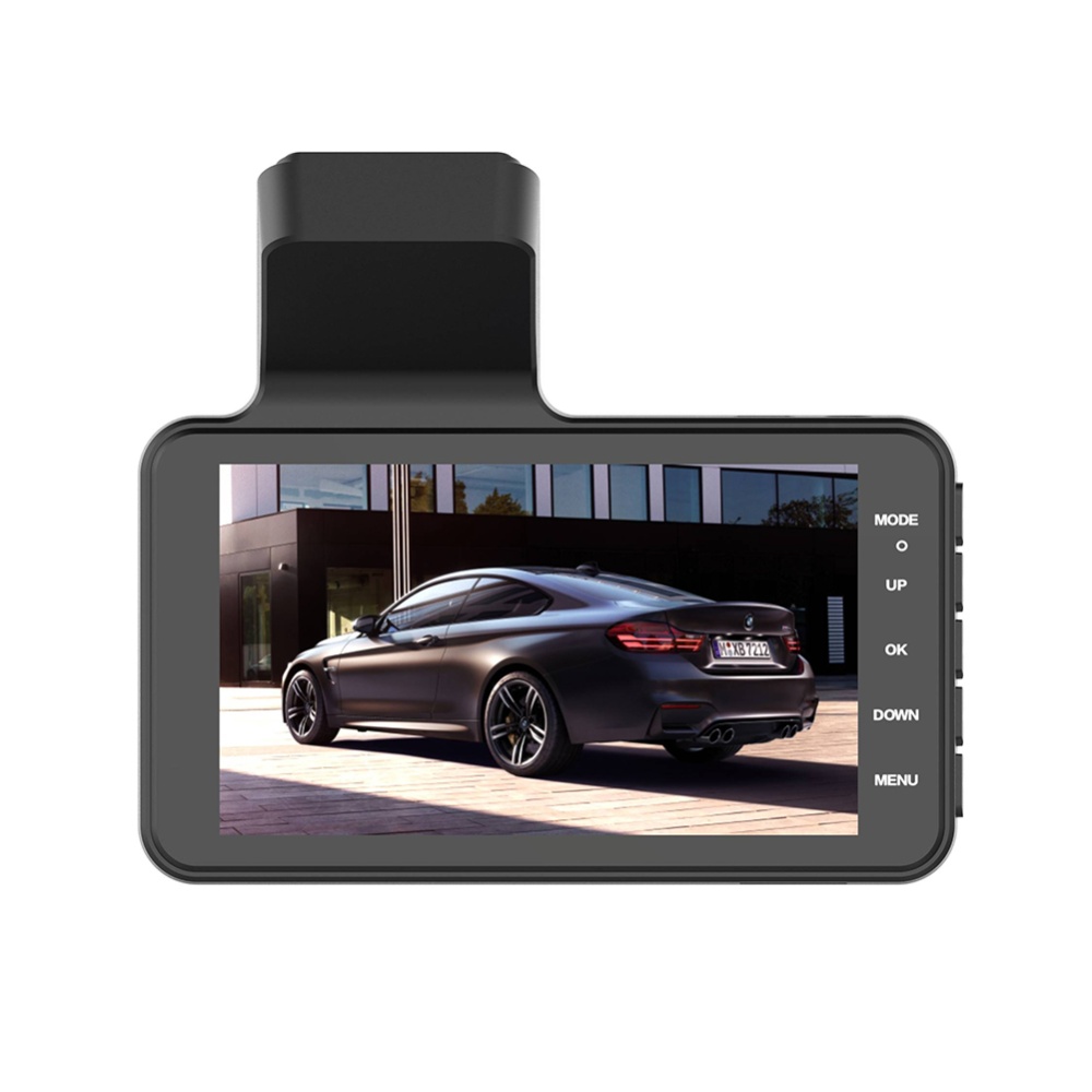 4-inch Large Screen Driving Recorder Hd 1080p Front And Rear Dual Recording Reversing Camera Lens Vehicle Dash Cam black - Image 2